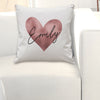 Personalised Rose Gold Heart Cushion