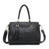 Black Weave Tassel Handbag