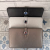 black bronze or silver large ladies purse with detachable zip section for coins