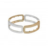 Matt silver and gold plated elasticated stretch bracelet