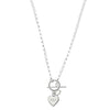 Personalised Silver Hearts T-Bar Necklace