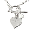 Personalised Silver Hearts T-Bar Necklace
