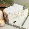 Personalised Heart White Wooden Crate