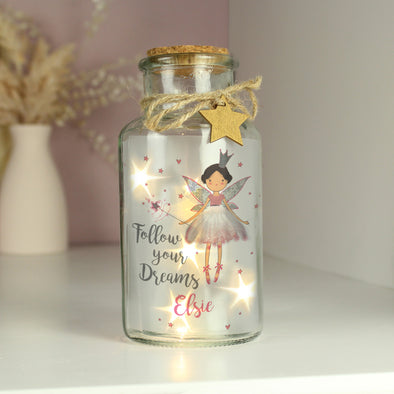 Personalised Fairy LED Glass Jar