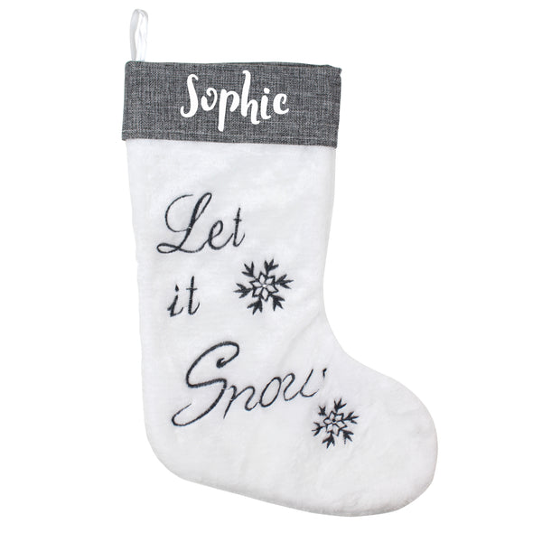 Personalised Let It Snow Christmas Stocking
