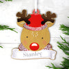 Personalised Set of 4 Christmas Characters Wooden Hanging Decorations