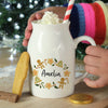 Personalised Ceramic Gingerbread Christmas Milk Jug