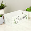 Personalised Botanical White Wooden Crate