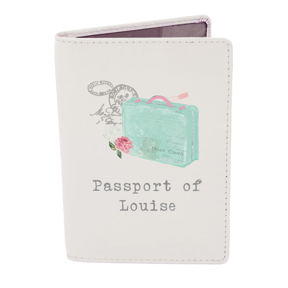 Personalised Vintage Style Leather Passport Holder