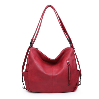 red slouch backoack bag