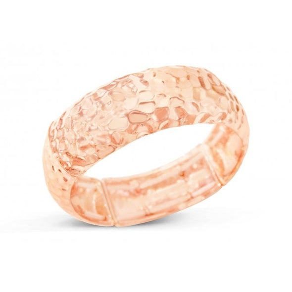 Rose gold plated stretch bangle
