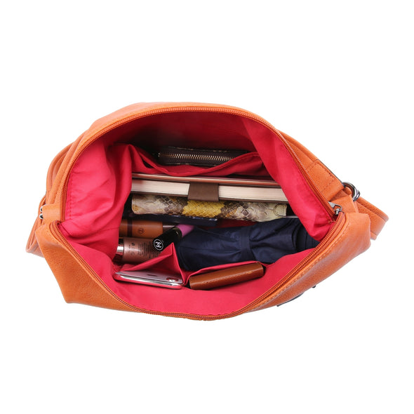 Large Soft Slouchy Handbag Backpack Red