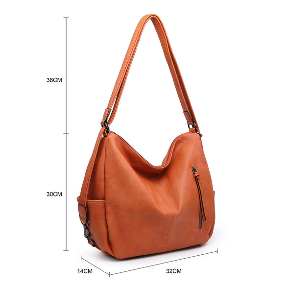 red slouch backpack measurements