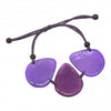 Purple bracelet to match vibrant purple resin statement drop earrings