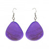 Vibrant purple resin statement drop earrings