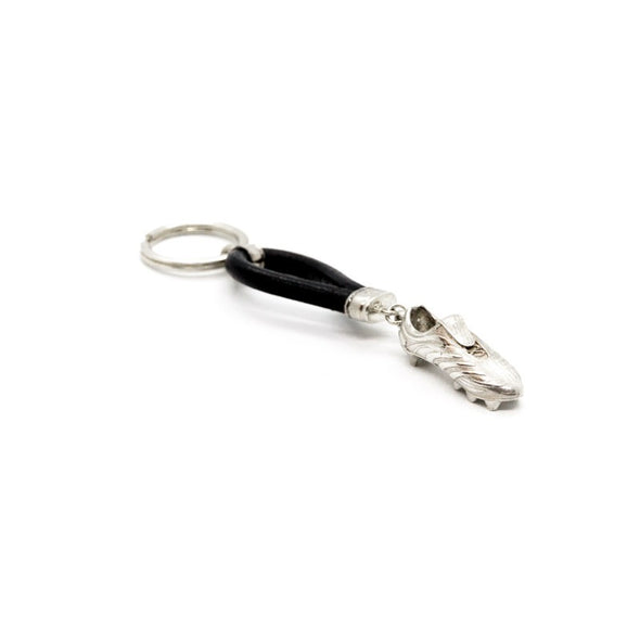 Vetalli Sport 925 Sterling Silver and Genuine Leather Football Boot Keyring