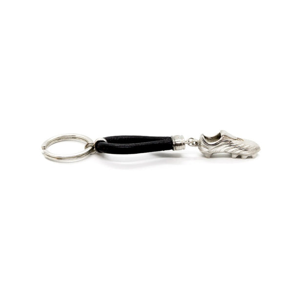 Vetalli Sport 925 Sterling Silver and Genuine Leather Football Boot Keyring