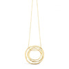 Matt Finish Triple Circle Gold Pendant Necklace
