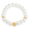 Gold Plated Elasticated Pearl Bracelet
