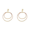 Pink Tone Gold Plated Double Hoop Earrings